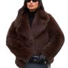 European and American Women's Clothing Imitation Fox Fur Jacket Autumn and Winter Loose Large Lapel Collar Medium and Long Fur Jacket Multi-color