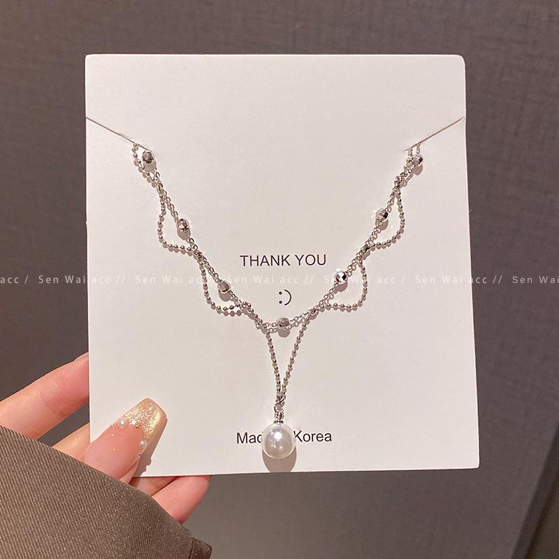 Koreanische High-End Barockperlenkette - Leichte Luxus Perlen Schlüsselbeinkette für Damen