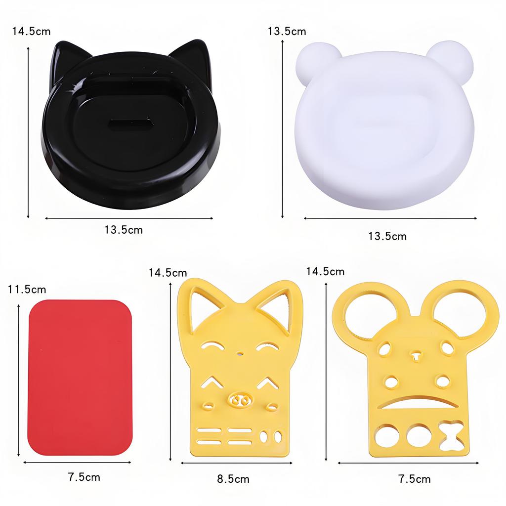 1Pcs Cute Cartoon Cat Bear Sushi Nori Rice Mold Decor Cutter Bento Maker Sandwich Diy Tool Kitchen Accessorie