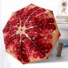 1 PC Automatic Folding Umbrella -Red fruitsPattern,Portable & Foldable Design with 8 Ribs,Christmas Birthday Gifts