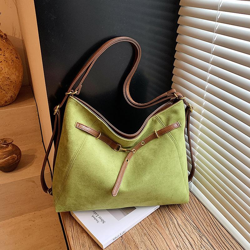 Yogodlns Lazy Style Retro Single Shoulder Underarm Bag Minimalist Tote Bag Large Capacity Commuting Bag Crossbody Bags