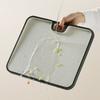 Double Sided Wheat Straw Cutting Board Hanging Anti-overflow Border Fruit Chopping Board with Garlic Grinding Area Non-slip