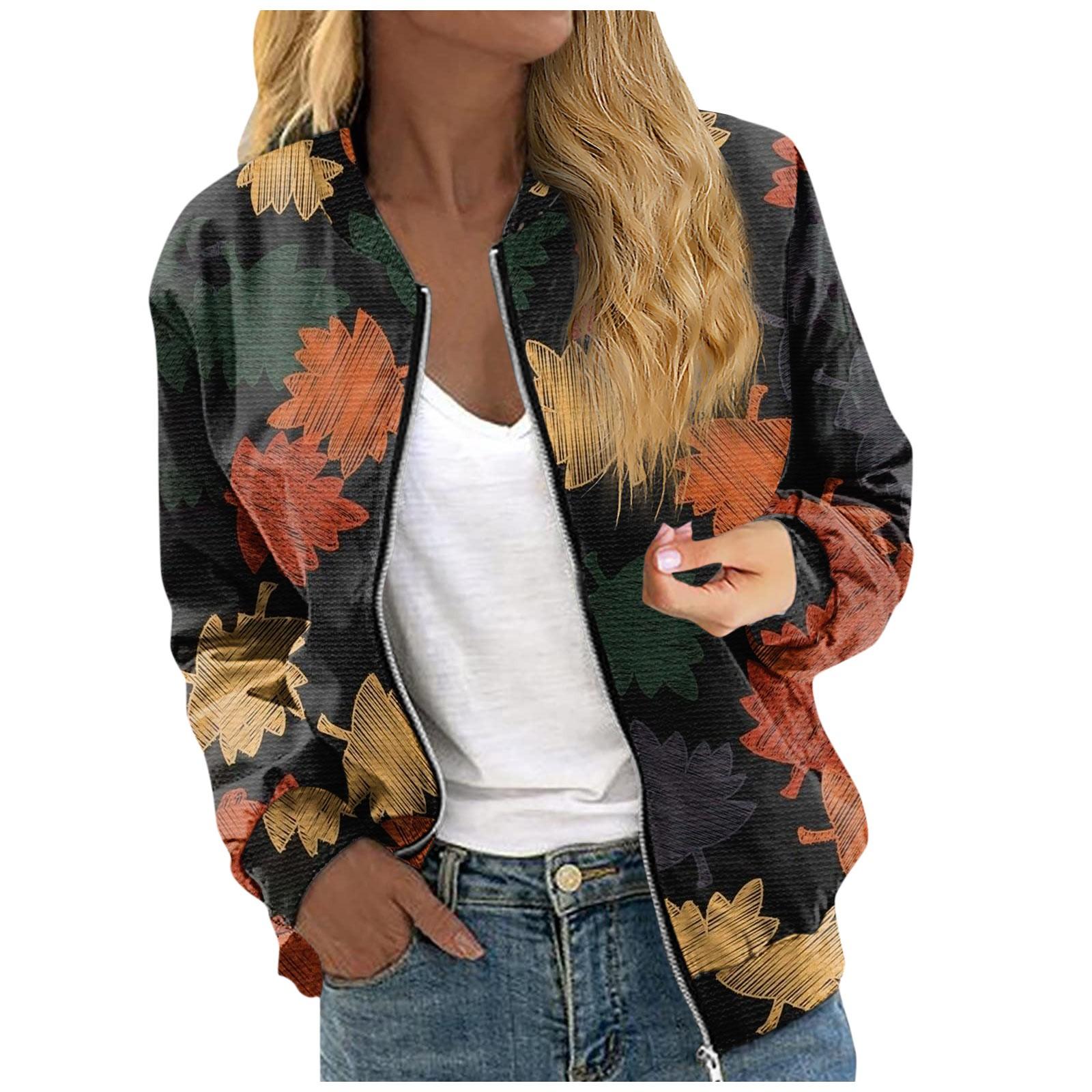 

Куртки для женщин, легкие укороченные куртки с длинным рукавом на молнии, модная верхняя одежда с принтом, повседневные стеганые куртки с карманами L красный