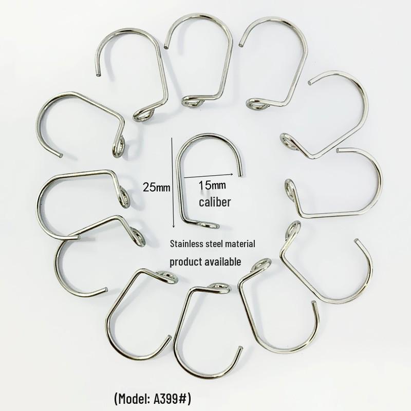 Spring Stainless Steel Snap Hook: Wire Clip Buckle, Elastic Snap Ring, U-Shape/C-Shape Retaining Ring