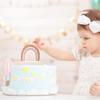 Hölzerner Boho Regenbogen Kuchenaufsatz Babyparty Partydekorationen für Jubiläum Hochzeit und Geburtstagsfeier Dekorationen