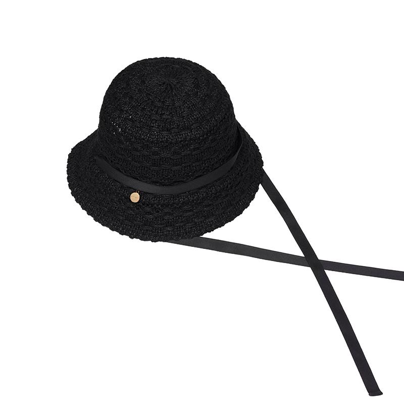 Jeieseutina J.Letter Crochet Bucket Hat Bk (Jeacem4Bs905Bk260)