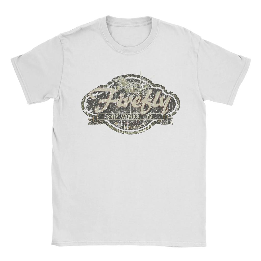 Firefly Serenity Ship Works Ltd T-Shirt Men Y2K Funny T-Shirts Summer Round Neck Novelty Tee Shirt Custom DIY Big Size Tops