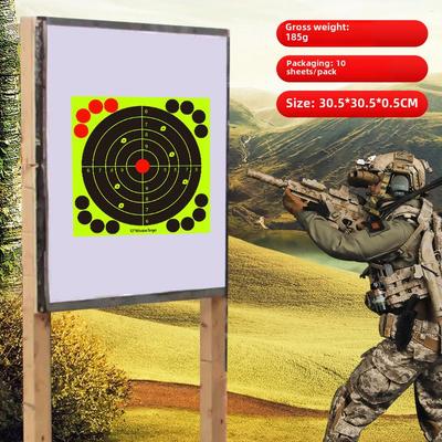 12" Fluorescent Round Splash Target Sticker for Shooting Practice