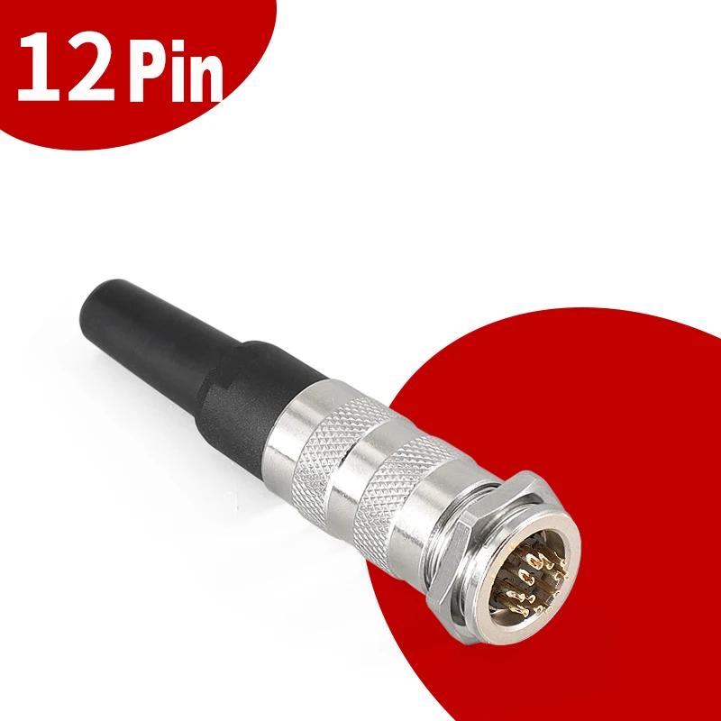 J09 Waterproof Female Plug Male Socket Aviation Connector M16 2 3 4 5 6 7 8 12 14 16 19 24 Pin Quick Sensor Signal Adapter