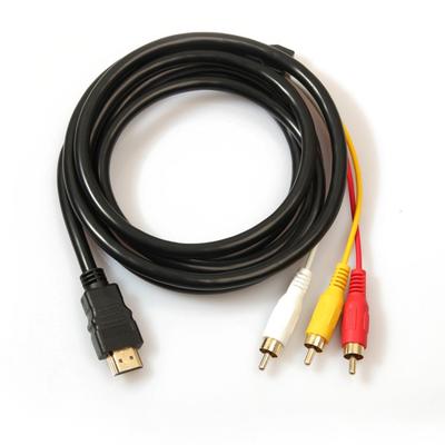 Konektorový kabel HDMI na AV-3RCA 1,5 m/5 stop Konvertorový kabel s vysokým rozlišením Plug-and-play