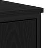 Bathroom Furniture Set with Shelf 2 Pcs Black Particleboard