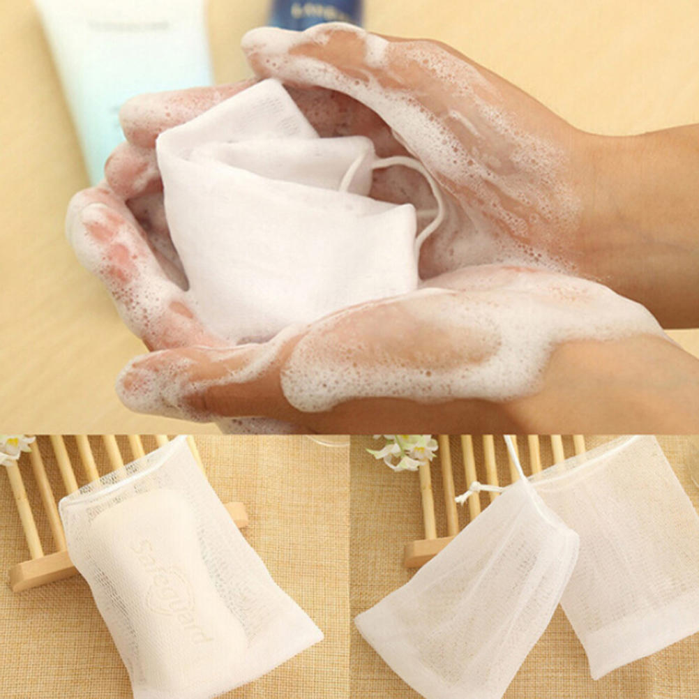 5Pcs Soap Blister Mesh Double-Layer Soap Net Foaming Net Easy Bubble Mesh Bag