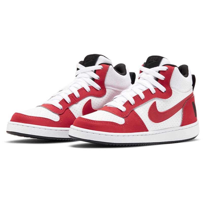 Nike Court Borough Mid Gym Red White GS Sneakers 839977-103
