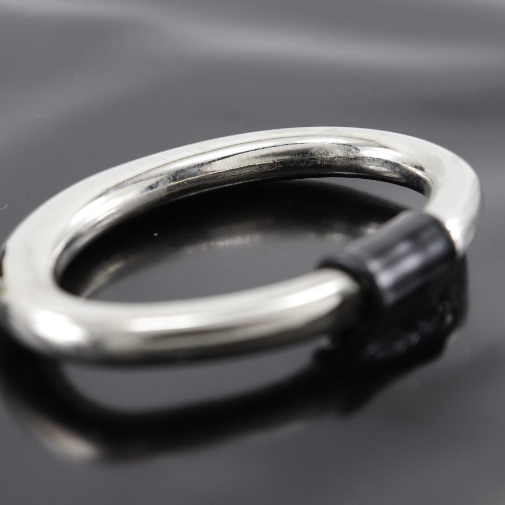 Prada One Belt Shoulder Bag Black Patent Leather Women Used