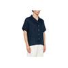 Polo Ralph Lauren Solid Logo Cuban Collar Loose Button Short Sleeve Shirt Men shirts Navy-Blue 710966421-001