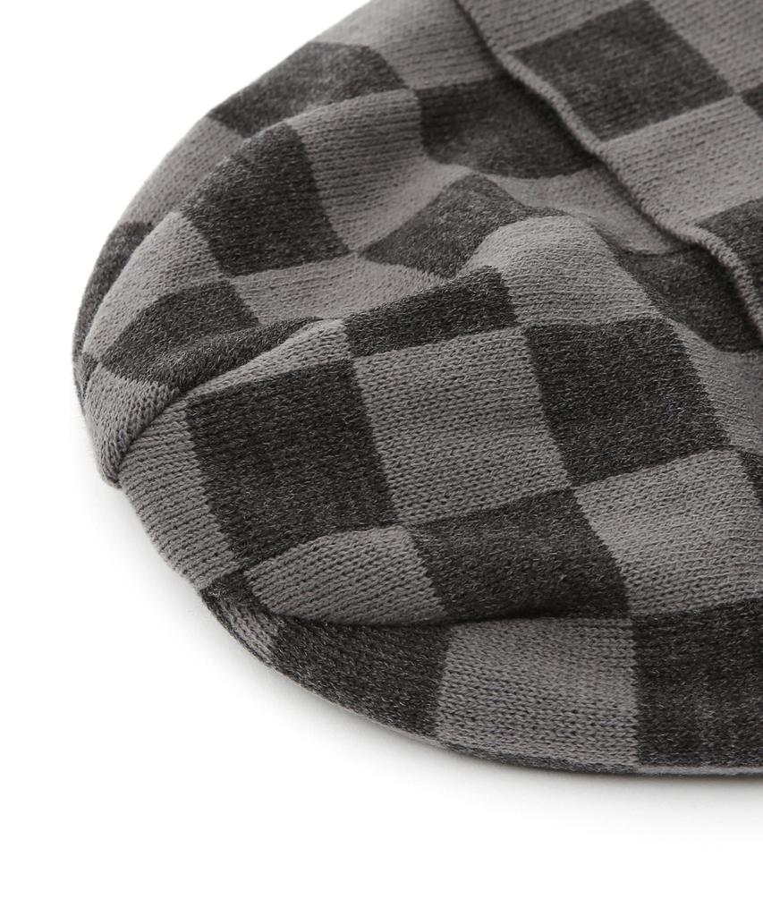 Eondeokeonteulol Winter Plaid Beanie Beanie / Checkerboard / Dark Smog