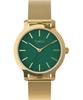 Uhr Timex Transcend TW2W87300 Quarz 5 ATM Wasserdicht Mineralglas Grünes Zifferblatt Messing Damen [Gebraucht]