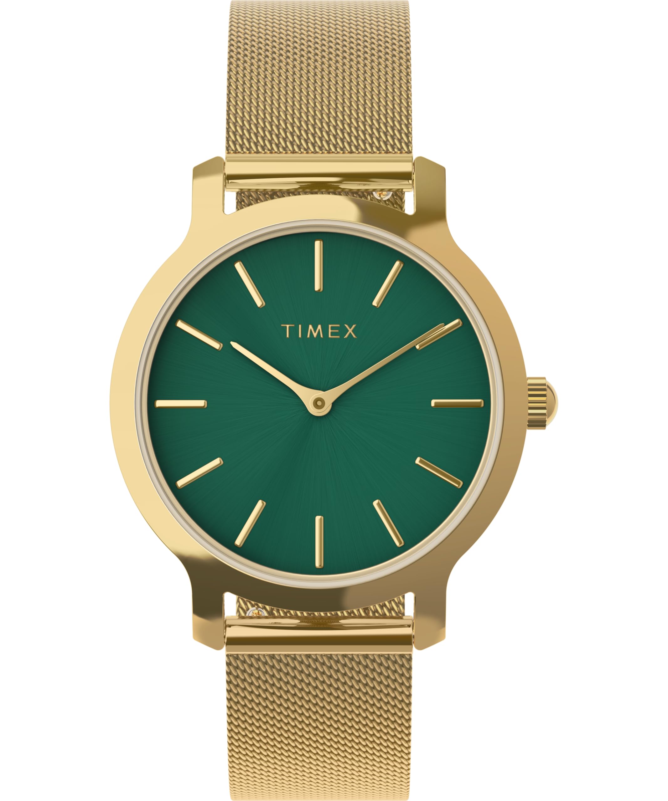 Watch Timex Transcend TW2W87300 Quartz 5 ATM Water Resistant Mineral Glass Green Dial Brass [TIMEX] Women s [Used] зелёный