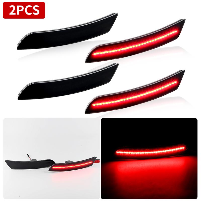 2 Stück LED Seitenmarkierungsleuchten für Stoßstange Vorne Hinten Rot/Gelbes Licht Für Chevrolet Camaro Für Cadillac CTS ATS 16-18 Seitenblinkleuchten