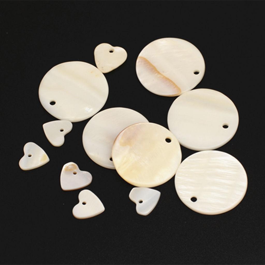 24pcs Natural Shell Charm Beads For Pendant Earing Bracelet Making Supplies