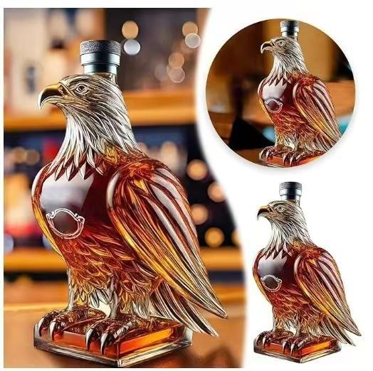 Eagle Whiskeyflaska, bubbelflaska i högborosilikatglas, djurformad ny produkt, djurformad flaska