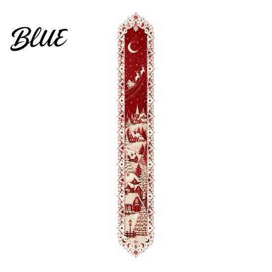 Weihnachts-Esstisch Saisonale Geschenke Rand Vintage mit Hohl-Accessoire Läufer Feiertagsläufer für die Familie