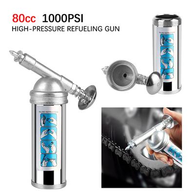 Hochdruck-Kfz-Zubehör Mini-Fettpresse Öler Handwerkzeug 80cc Fassungsvermögen Maschine Handgerät aus Aluminium 1000PSI Ausgangsdruck Öler