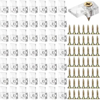 50 Sets Mirror Clips for Wall Mounting, Mirror Holder Clips with Screws, Mirr