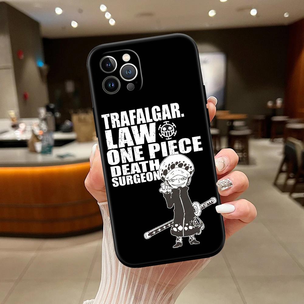 One Piece Law New High-End Shell Phone Case for iPhone 16 15 14 13 12 Pro Max Plus Mini