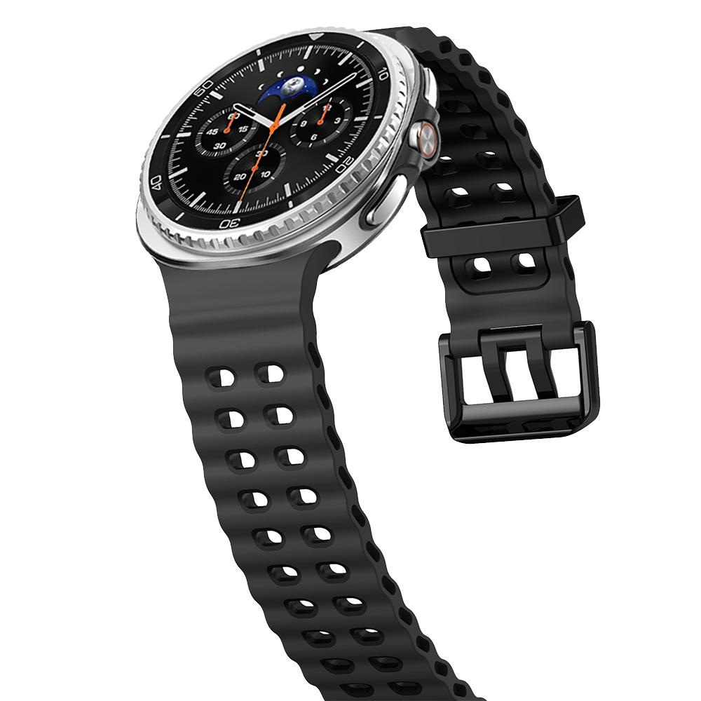 Sport-Silikonband für Samsung Galaxy Watch 8 classic 46mm Zweifarbiges Marineblaues Armband Riemen Galaxy Watch 8 40mm 44mm Armband