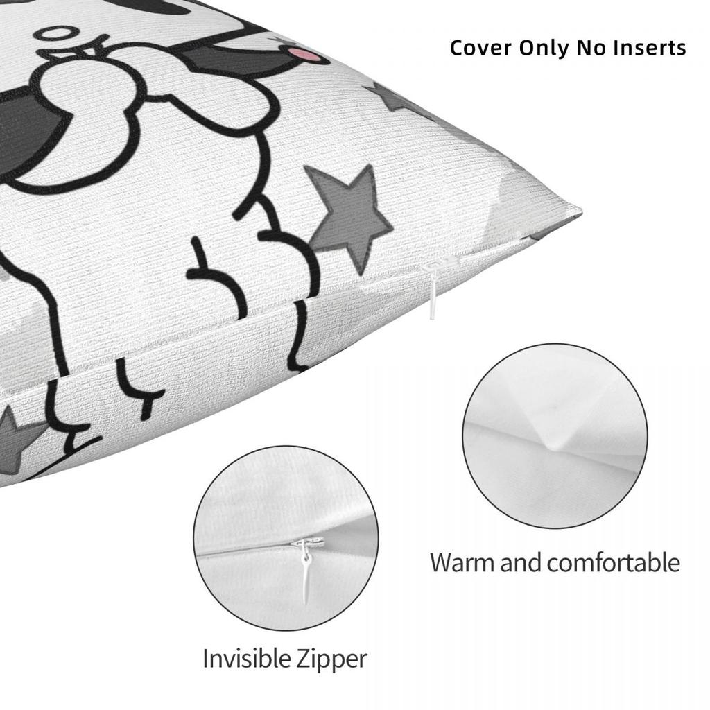 Cartoon Glücklich Kawaii Kuromi Kissenbezug Polyester Kissenhülle Dekor Wurfkissenbezug Wohnzimmer Reißverschluss 18'