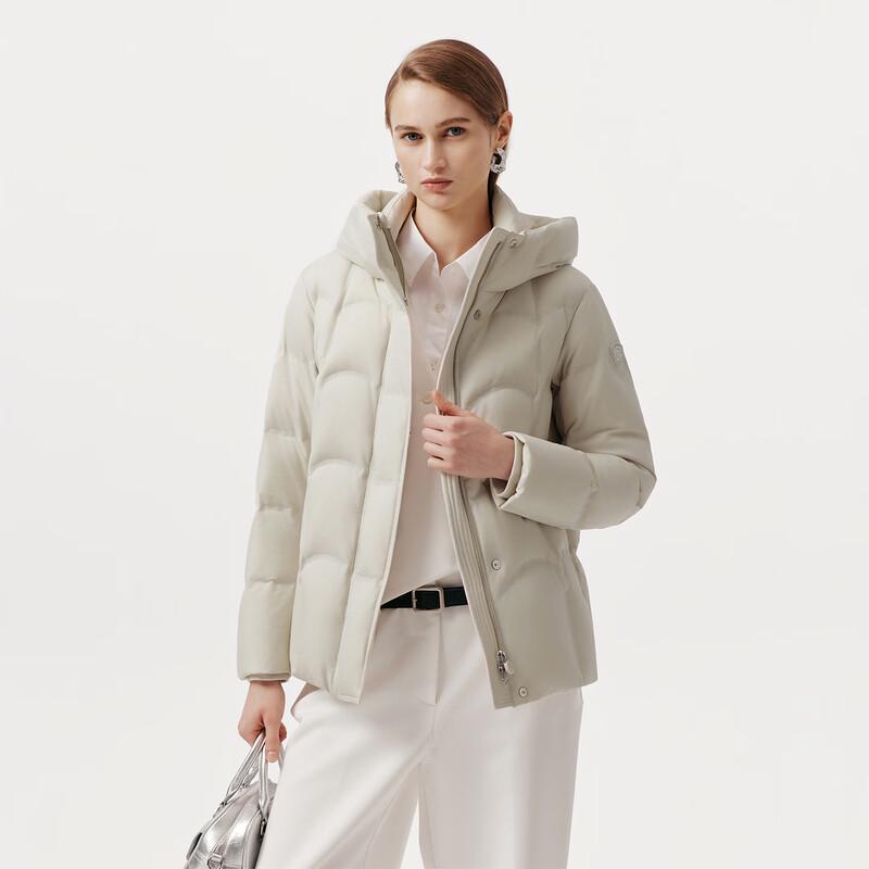 Tanbor Women's Short Hooded Goose Down Winter Jacket 5520392A