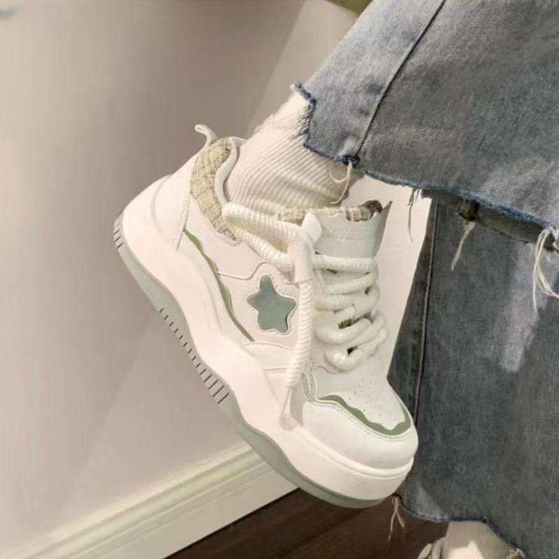 2025 Women's Versatile Thick-Soled White Casual Sports Shoes – Star Original Style