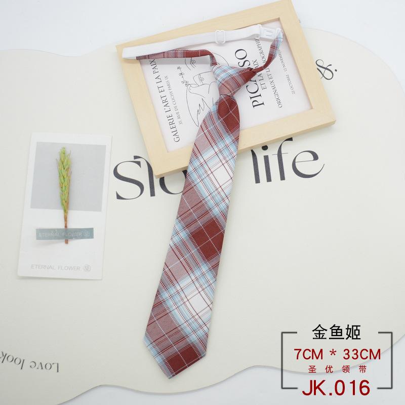 Tie Plaid Women Free Knotting Student College Style Japanese Short Uniform School Uniform Accessories Lazy