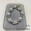 New Chinese Style Natural Powder Chalcedony Bracelet Handmade Light Luxury Inlaid With Ice Transparent Powder Agate Egg Noodle Packing Set