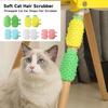 Cat Hair Removal Massage Brush Pineapple Cat Ear Shape Table Leg Scratching Tool Soft Double-Sided Comb for Dogs Cats