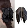 Elegant  Tassel Black Three Layer Bow Hair Claw For Women Sweet Headband  Hair Accessories