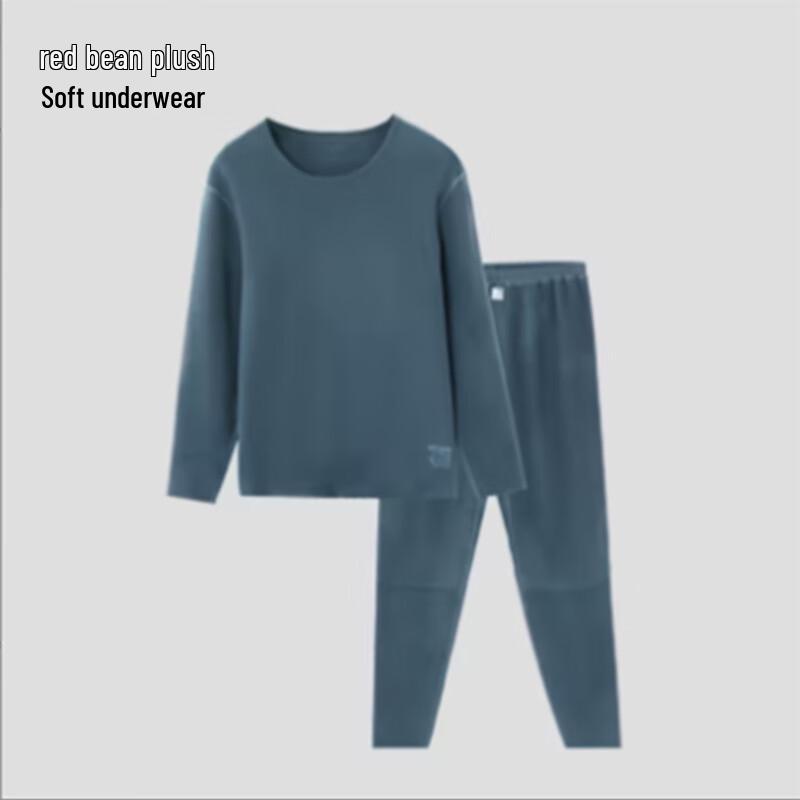 Hodo Men's Merino Wool Blend Thermal Round Neck Underwear Set EN511