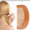 Premium Wooden Hair Natural Peach Scalp Coarse Gift for Men and Women Comb, Wood, Massager, Anti-Static, Teeth, Half-Moon Shape, Unisex, (Type C)