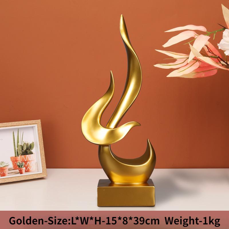 Simple and Modern Creative Flame Bird Craft Decoration Gift for Office Living Room Resin Ornaments Home Decor