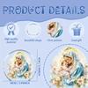 1pc Virgin Mary and Young Jesus Acrylic Decorative Sign - Serene Religious Art with Garland, Perfect for Home, Office Desk, Holiday Gift, Housewarming