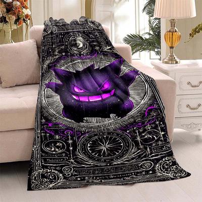 The New 2026 Gengar Printed Blanket Is a Warm and Comfortable Flannel Blanket Suitable for Bedrooms, Sofas, Beds, Chairs, Picnic
