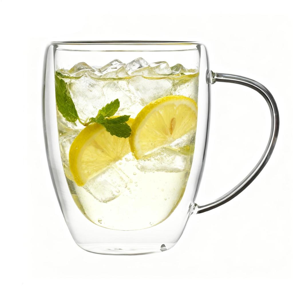 Doppelschichtige Kaffeetassen Hitzebeständiges Transparentes Trinkgeschirr Isolierglas Saftbecher Für Cappuccino Latte Tee Saft