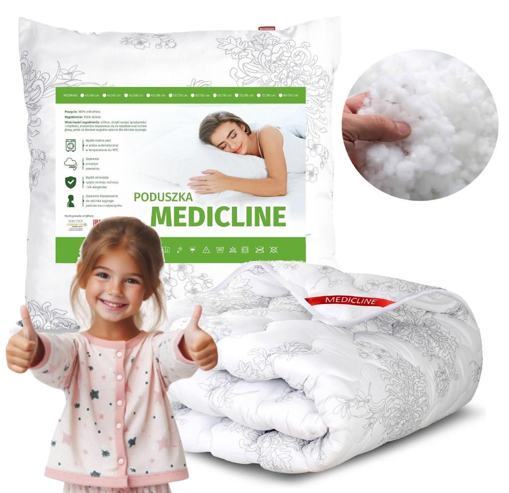 Yastık + yorgan seti tüm yıl boyunca beyaz mikrofiber beyaz çiçek desenli