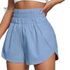 Lady Summer Shorts Women Sports High Elastic Waist Loose Soft Quick Solid Color Dry Breathable Split Hem Jogging Gum Mini