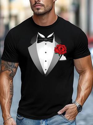 Men'S Fun Evening Dress Patterned Print T-Shirt