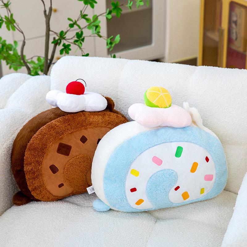 Cute Cake Roll Plush Pillow - Children's Halloween Gift & Home Sofa Backrest Cushion