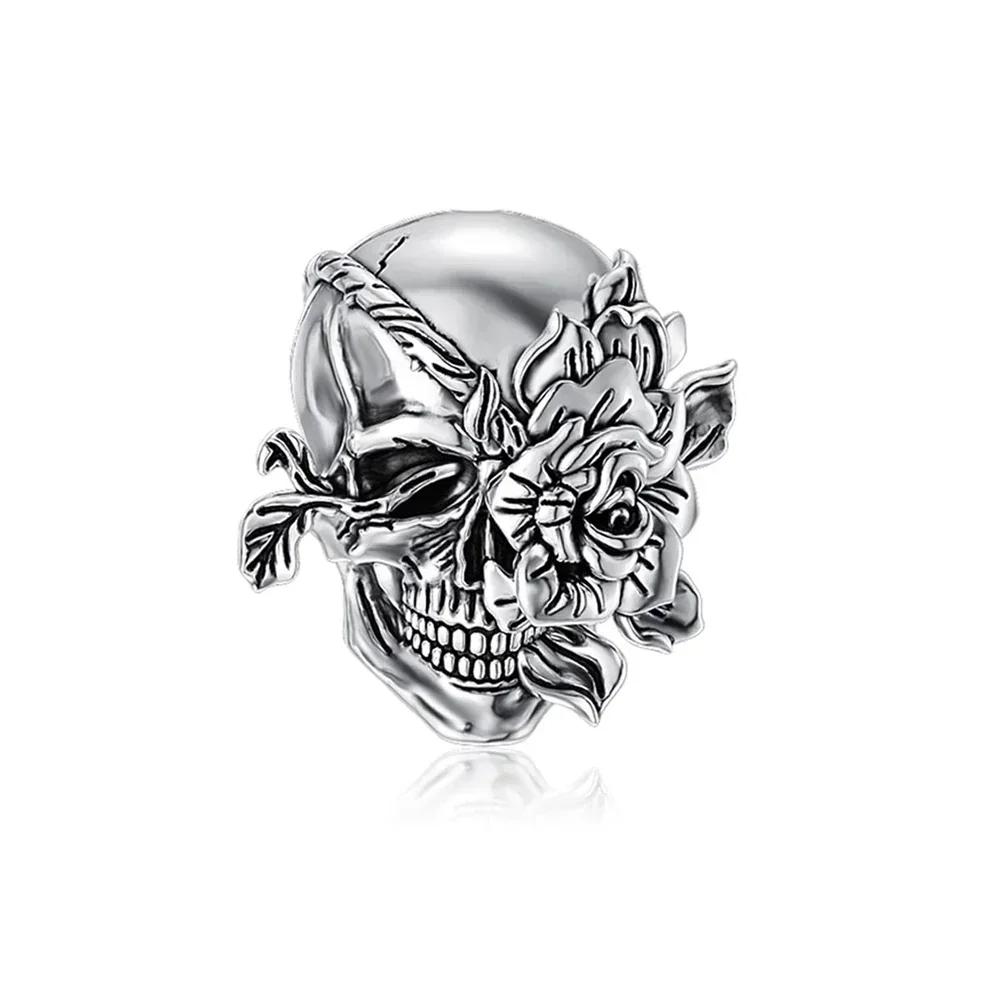 Authentic Original Copper Metal Halloween Perfect Gift Black Cat Spider Skull Pumpkin Ghost Bead Components Charm Bead Components Designed For Pan