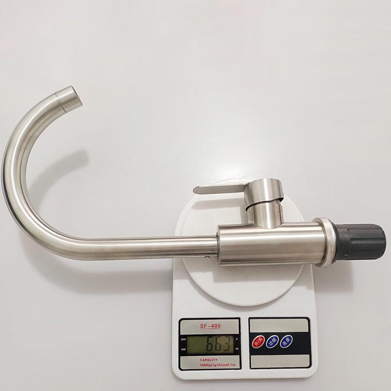 VEMUSE 304 Stainless Steel Brushed Single Cold Kitchen Sink Faucet