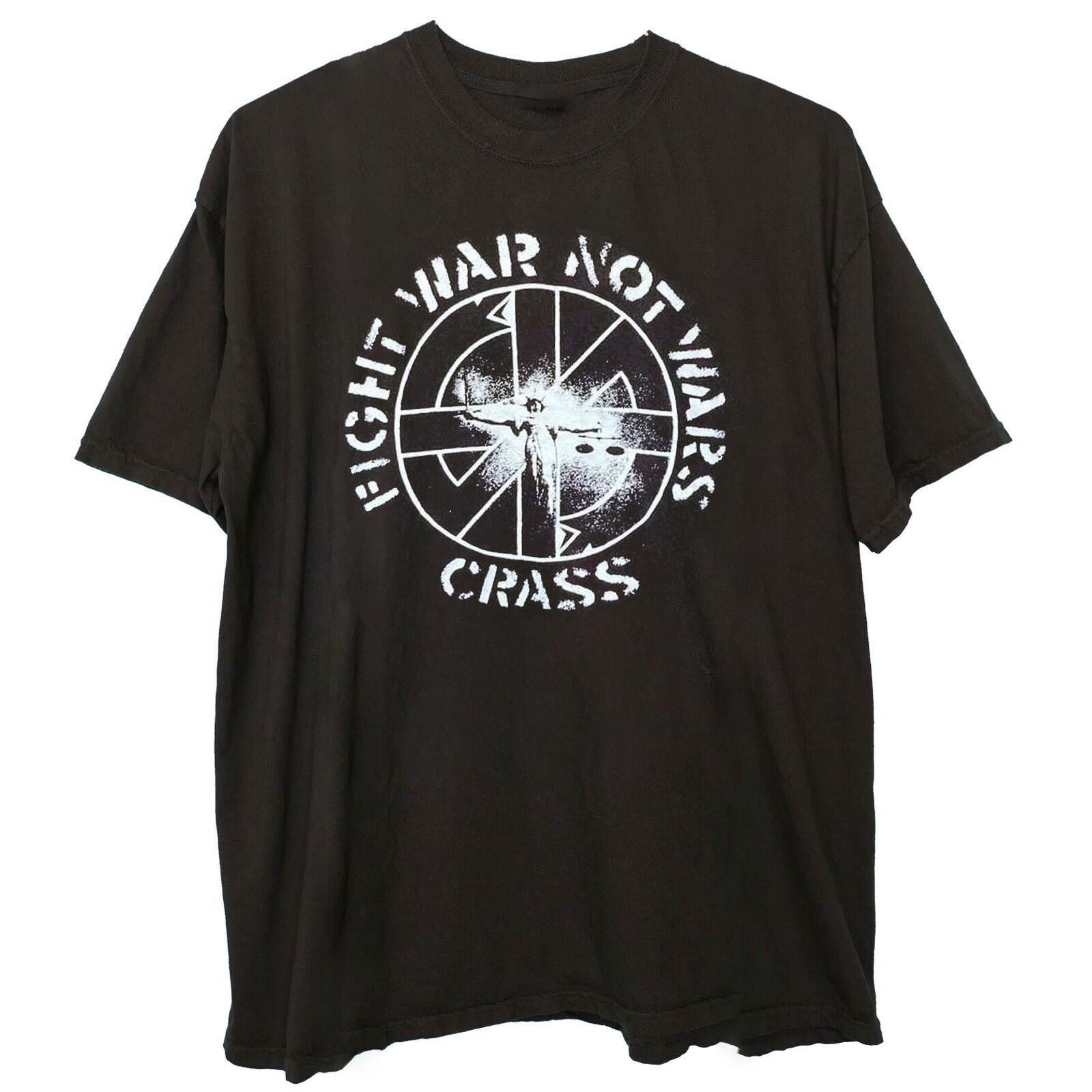 Fight War Not Wars Crass Band Black Tee Cotton Adult Shirt S-5XL WA378 XXXXL